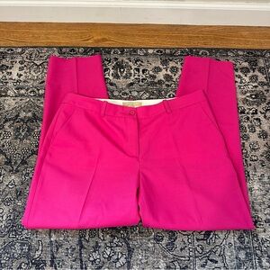 MICHAEL KORS COLLECTION Womens 8 Hot Pink Dressy Ankle Pants Trousers
